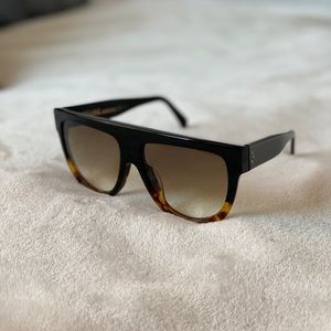 Céline Flat Top Round Shield Sunglasses